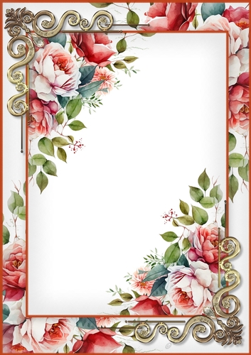 A4 Vintage Roses 2