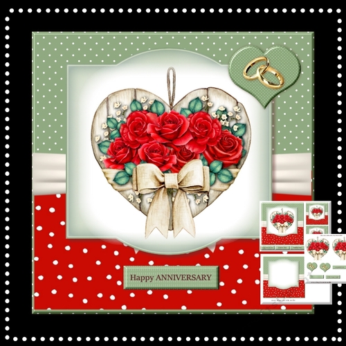 Anniversary Roses Heart Mini kit
