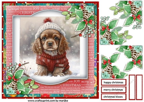 Christmas BabyCocker Spaniel