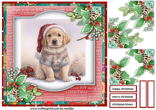 Christmas Baby Golden Retriever 2