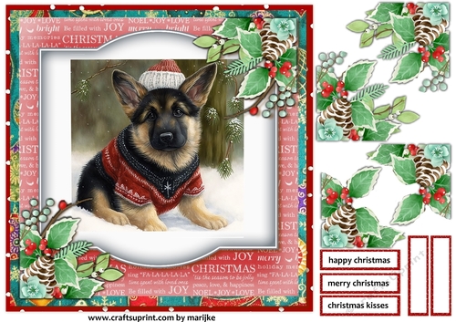 Christmas Baby German Sheperd