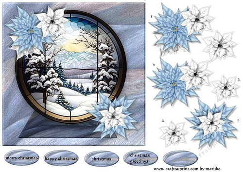 Snowy Village Quick Card