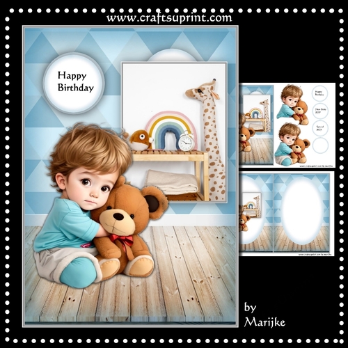 A5 Baby Boy Teddie Mini Kit