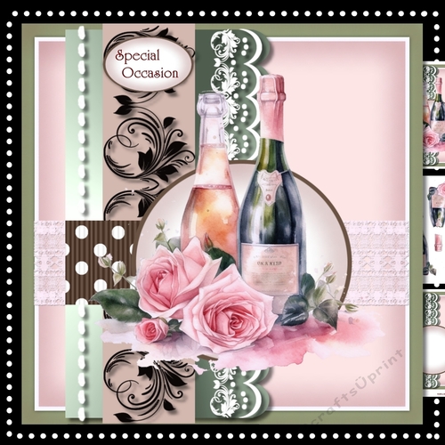 Champagne & Pink Roses Mini Kit