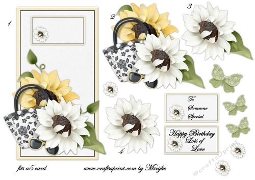 Card Topper Sunflowers