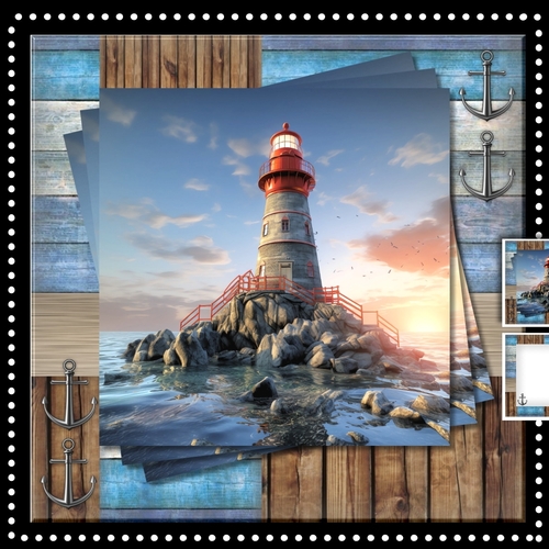 Male Card The Red Lighthouse mini kit