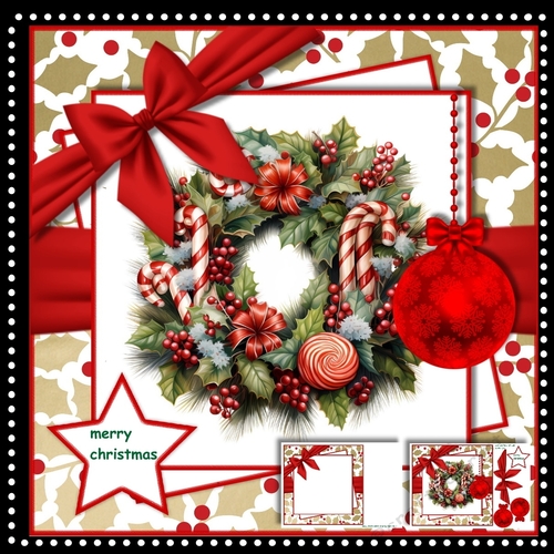 Christmas Wreath  Berries  Mini Kit