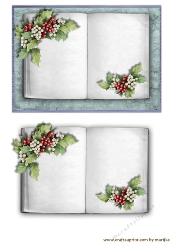 Vintage Christmas Book  5 Blank