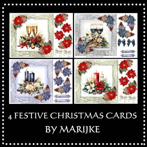 Kit With Four festive Christmas Cards