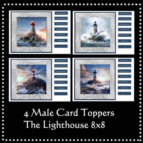 Kit Four male card Topper The Lighthouse