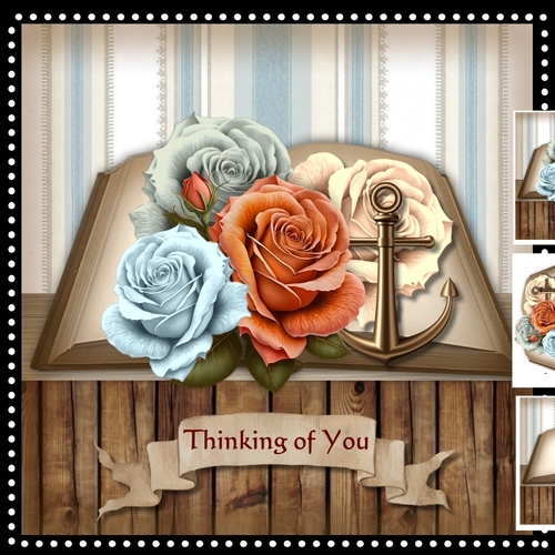 Book Vintaghe Roses & Anchor Sympathy