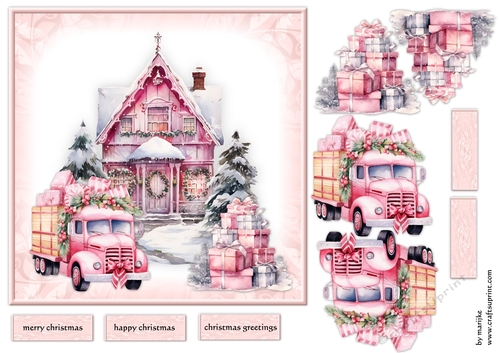 Pastel Pink Christmas Quick card