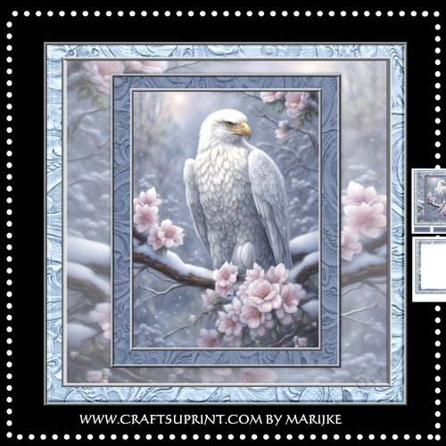 Gorgeous Snow Eagle 7x7 Minii Kit