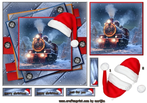 Male card Christmas Train 2
