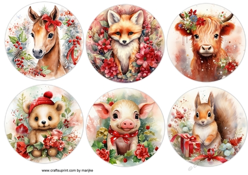 Christmas baby animals