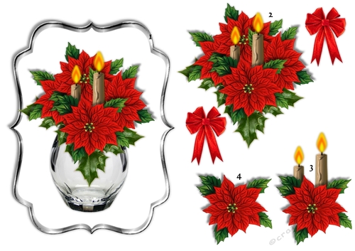 ScallopTopper Poinsettias Bouquet