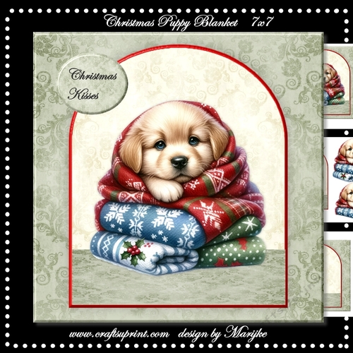 Christmas Puppy Blanket  Mini Kit