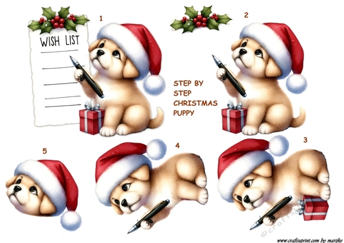 Step By Step Christmas Puppy