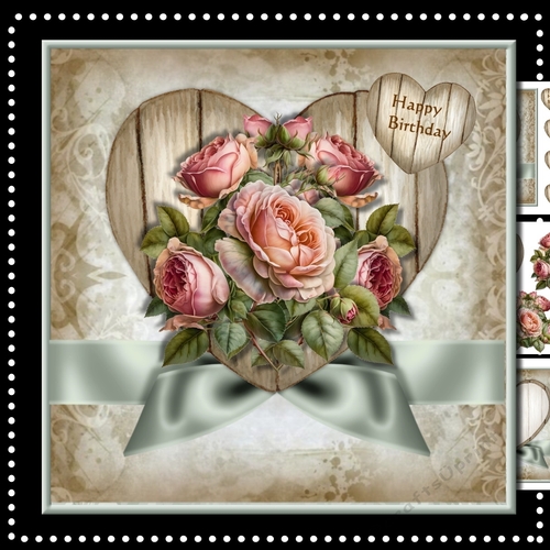rosesWooden Heart Mini Kit