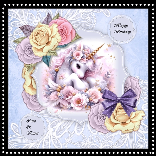 Mini Kit Cute Unicorn & Roses