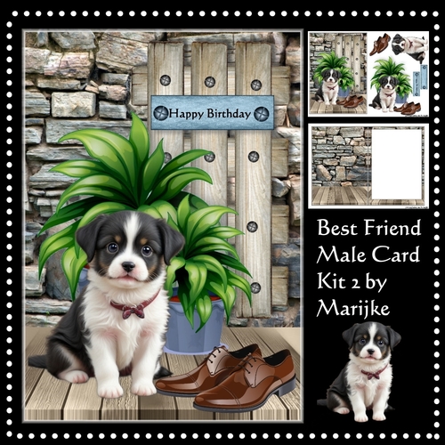 Best Friend Male Card A5 Mini Kit