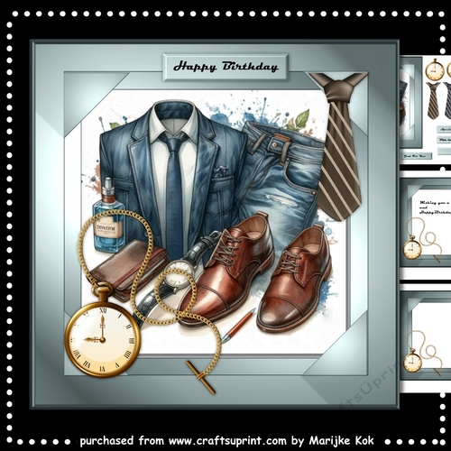 Male Card  7x7 Men´s Stuff Mini Kit
