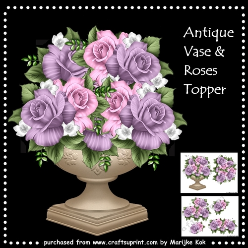 Antique Vase &  Roses Mini Kit