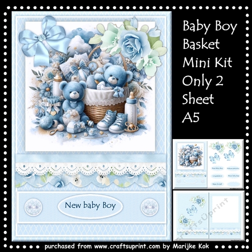Baby boy basket kit 2 Mini Kit