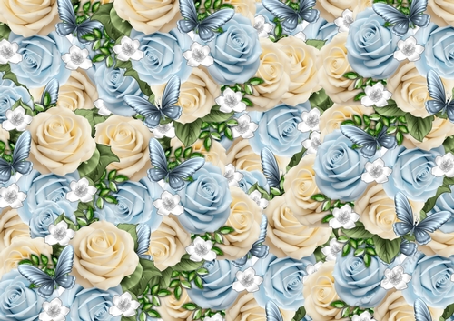 Roses & Butterflies A4