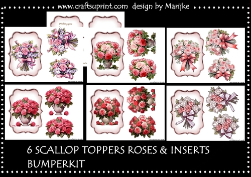 Bumperkit   Scallop topper Roses Bouquet