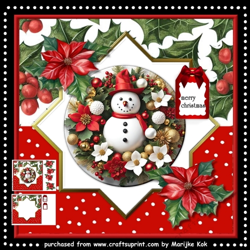 Red Hat Snowman  Mini Kit