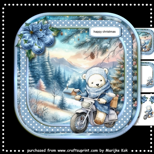 Happy Christmas Polar Bear Mini Kit