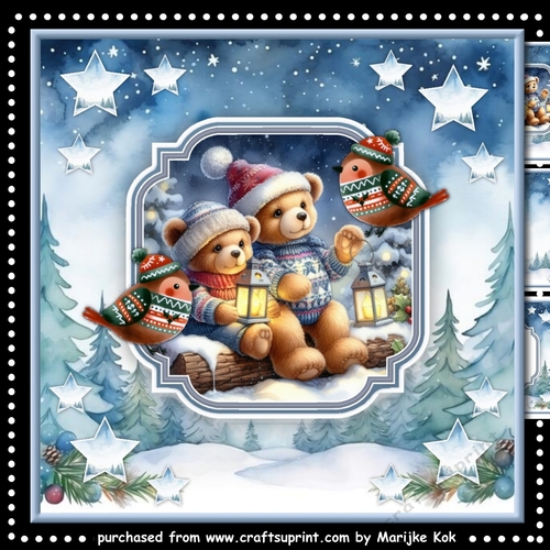 Cozy Christmas  Teddies  Mini Kit