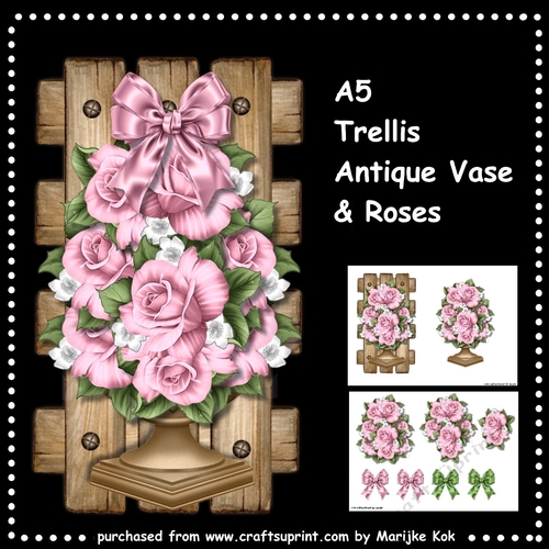 Trellis Antique Vase &  Roses Mini Kit