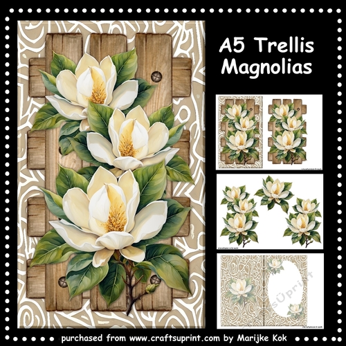 A5 Trellis Magnolia´s Mini Kit