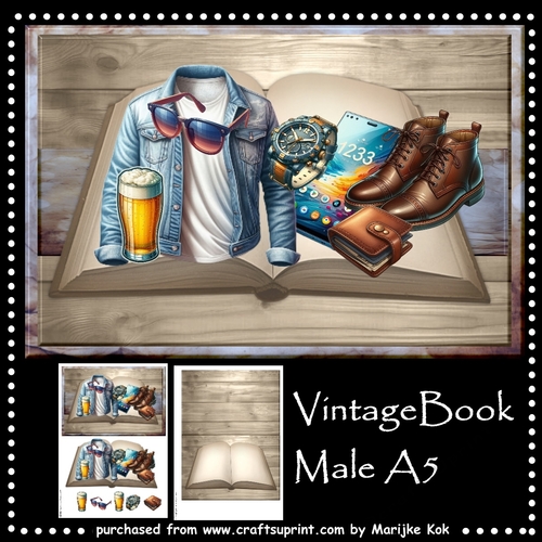 Vintage  Book  male  Mini Kit