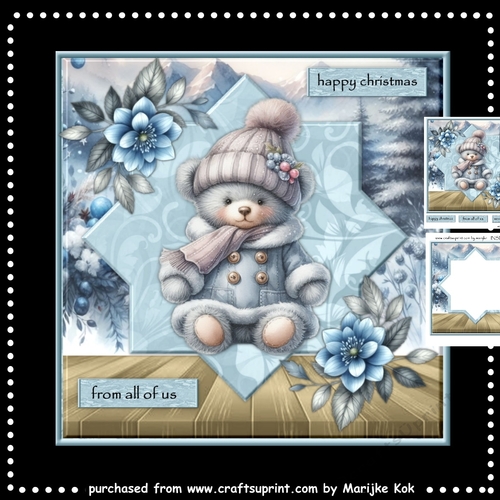 Christmas Teddy Mini Kit