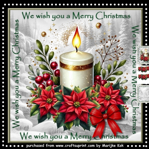 Merry Christmas Candle Mini Kit