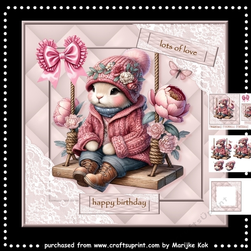 Cute Pink Bunny Mini Kit