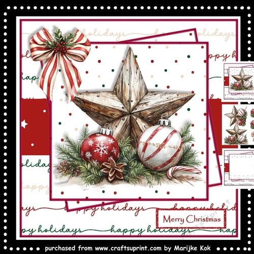 Christmas Wooden Star Mini Kit