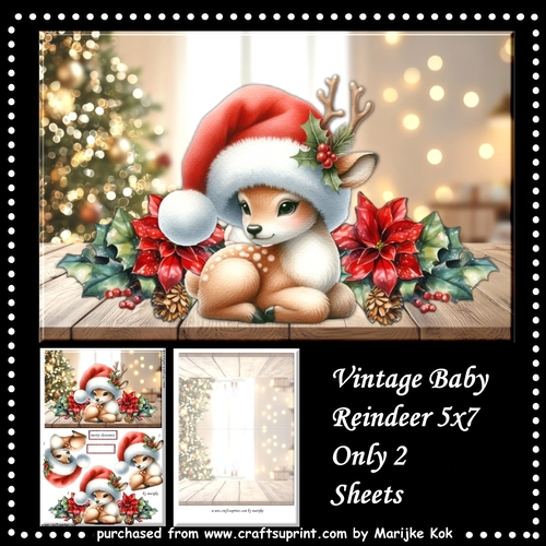Vintage Baby Reindeer Mini Kit