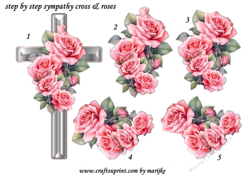 Step By Step Sympathy Cross & Roses