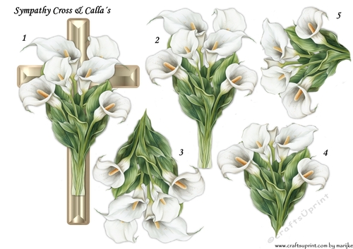 Step By Step Sympathy Cross & Calla´s