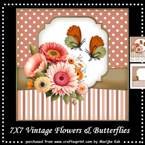 VintageFlowers & Butterflies  Mini Kit