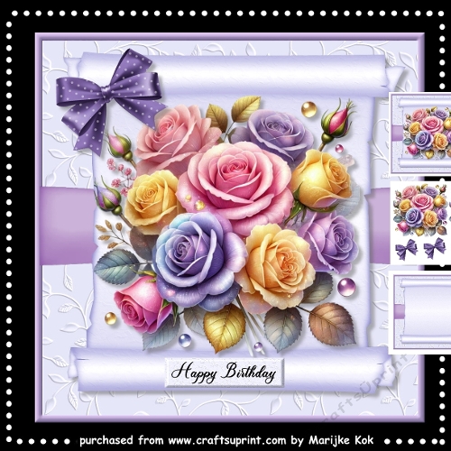 Vintage Scroll & Roses Mini Kit