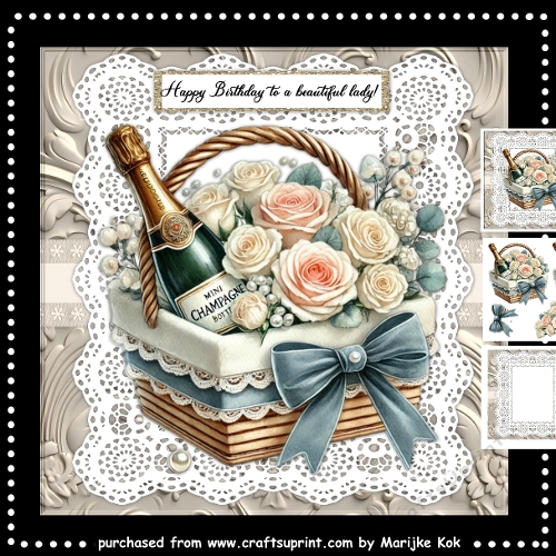 Bubbles and Roses Basket Mini  Kit