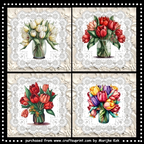 Tulips from Amsterdam Card Toppers