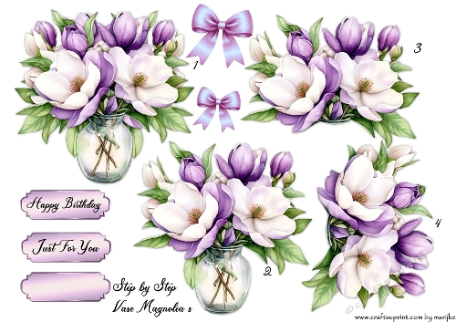 Step By Step vase &  Magnolia´s  REQUEST