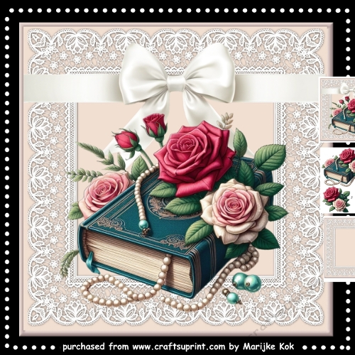 Gorgeous Vintage Book & Roses Mini Kit