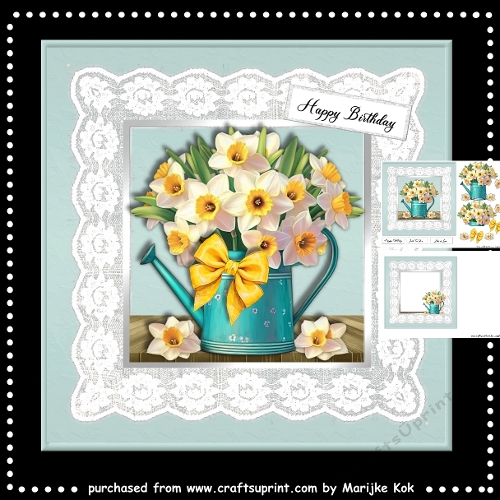 Watering Can Spring  Dffodils Mini Kit